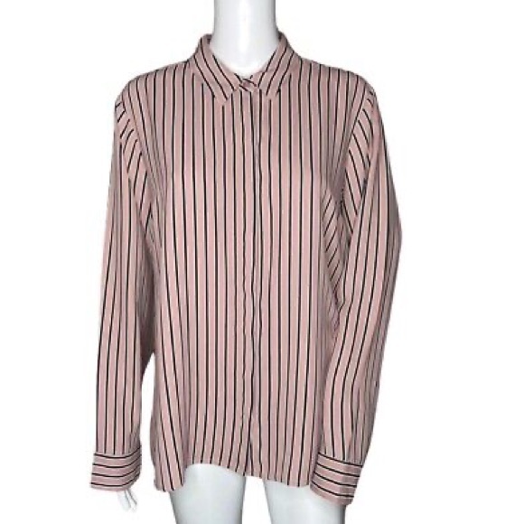 Express Portofino Pink Striped Button Down Shirt - Picture 8 of 10